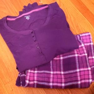 Brand new Jasmine Rose purple pajama set